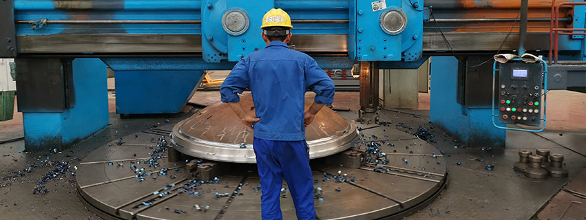 CNC lathe for finishing of kettle cover